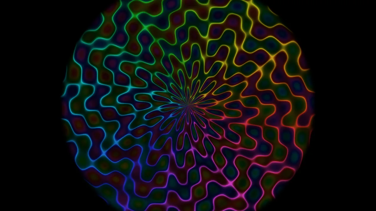Colorful Radial Scanner HUD 4K Wallpaper