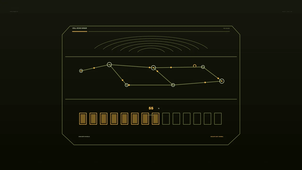 Sci-Fi Battery Charging Sonar HUD 4K Wallpaper