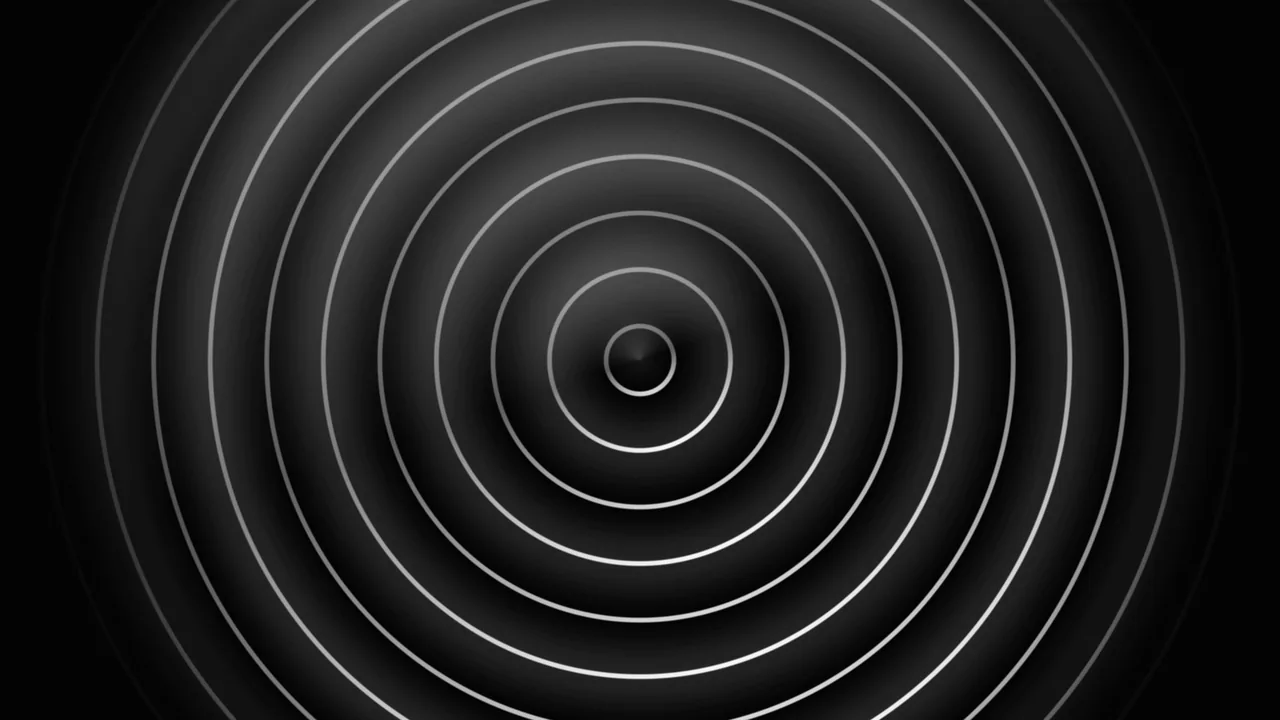 Monochrome Radial Scanner HUD Wallpaper, 4K