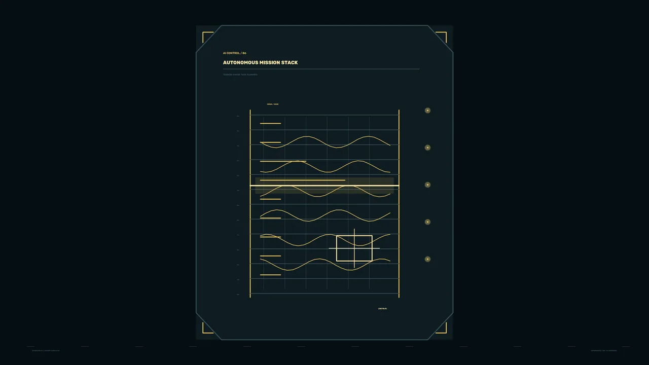 Telemetry Graph HUD Panel 4K Sci-Fi Wallpaper