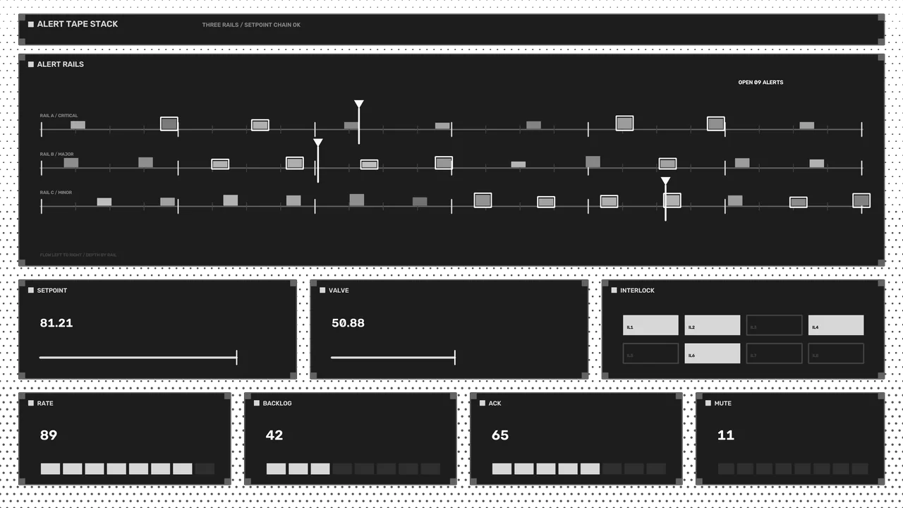 Industrial Alert Rail Telemetry HUD Dashboard 4K Sci-Fi Wallpaper