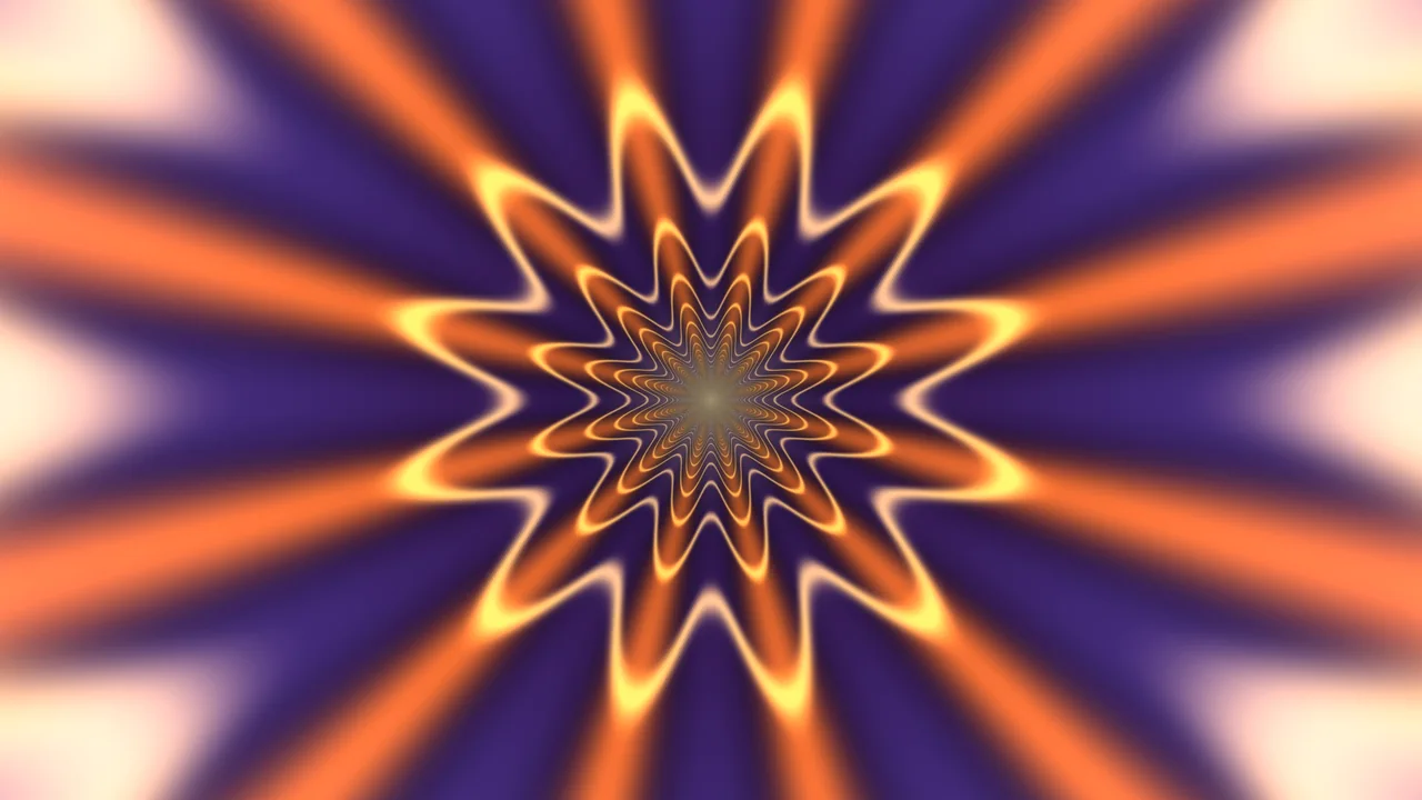 Purple Orange Radial Kaleidoscope Starburst 4K Wallpaper