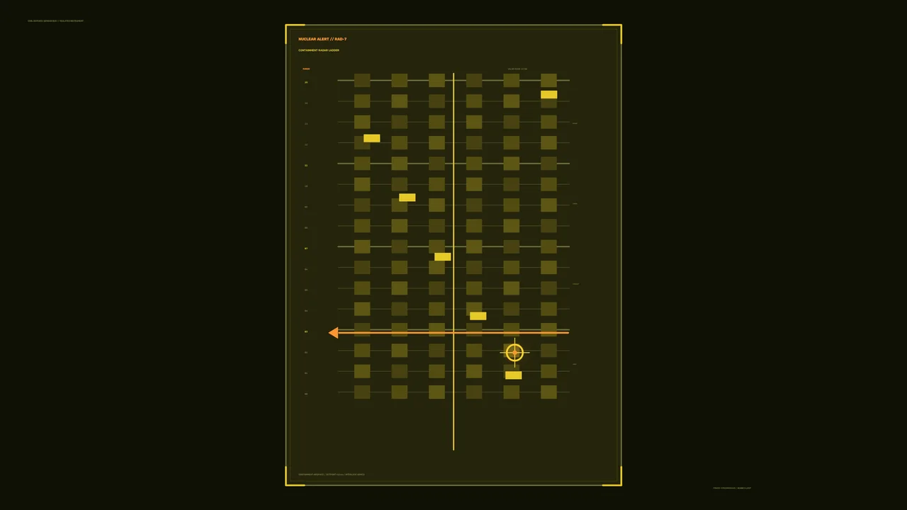 Sci-Fi Alert Radar HUD Grid with Crosshair Marker 4K Wallpaper