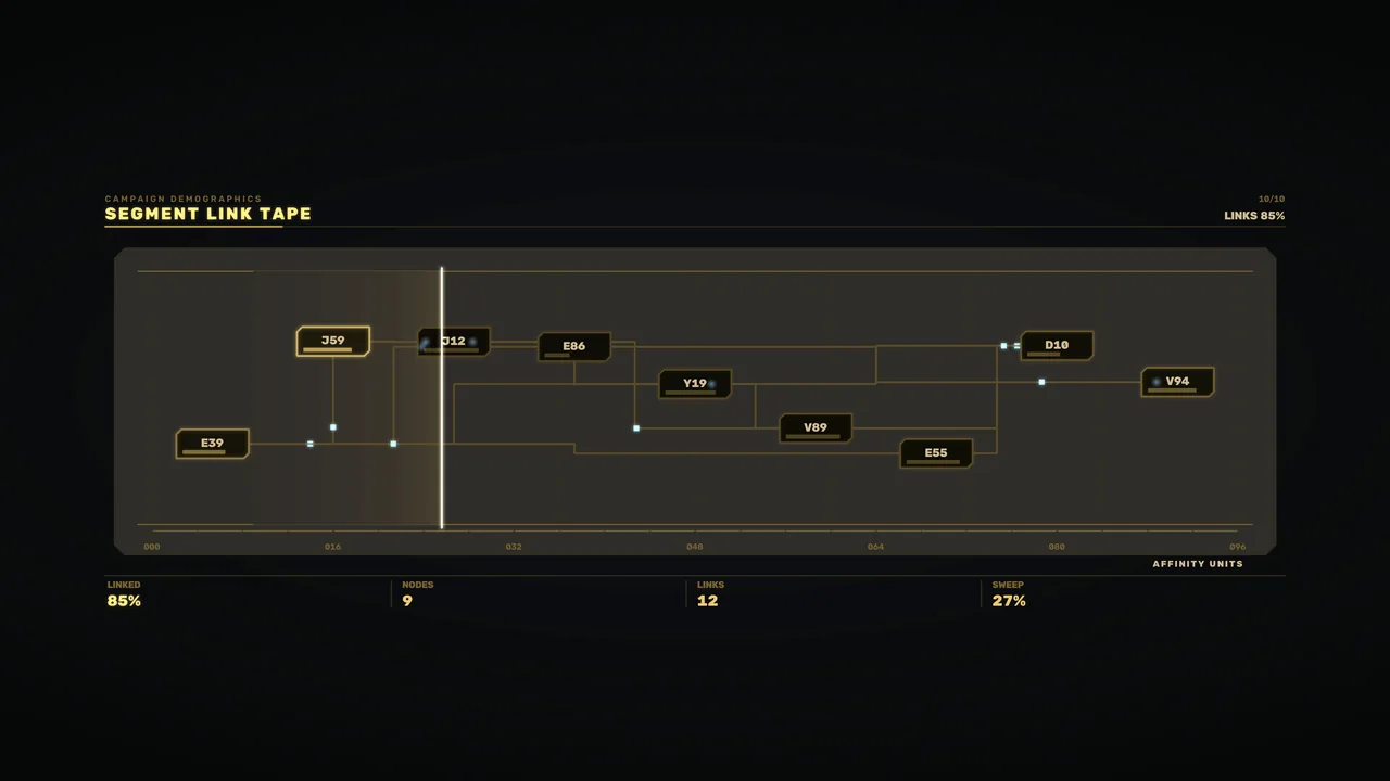 Segment Link Node Graph HUD 4K Sci-Fi Wallpaper