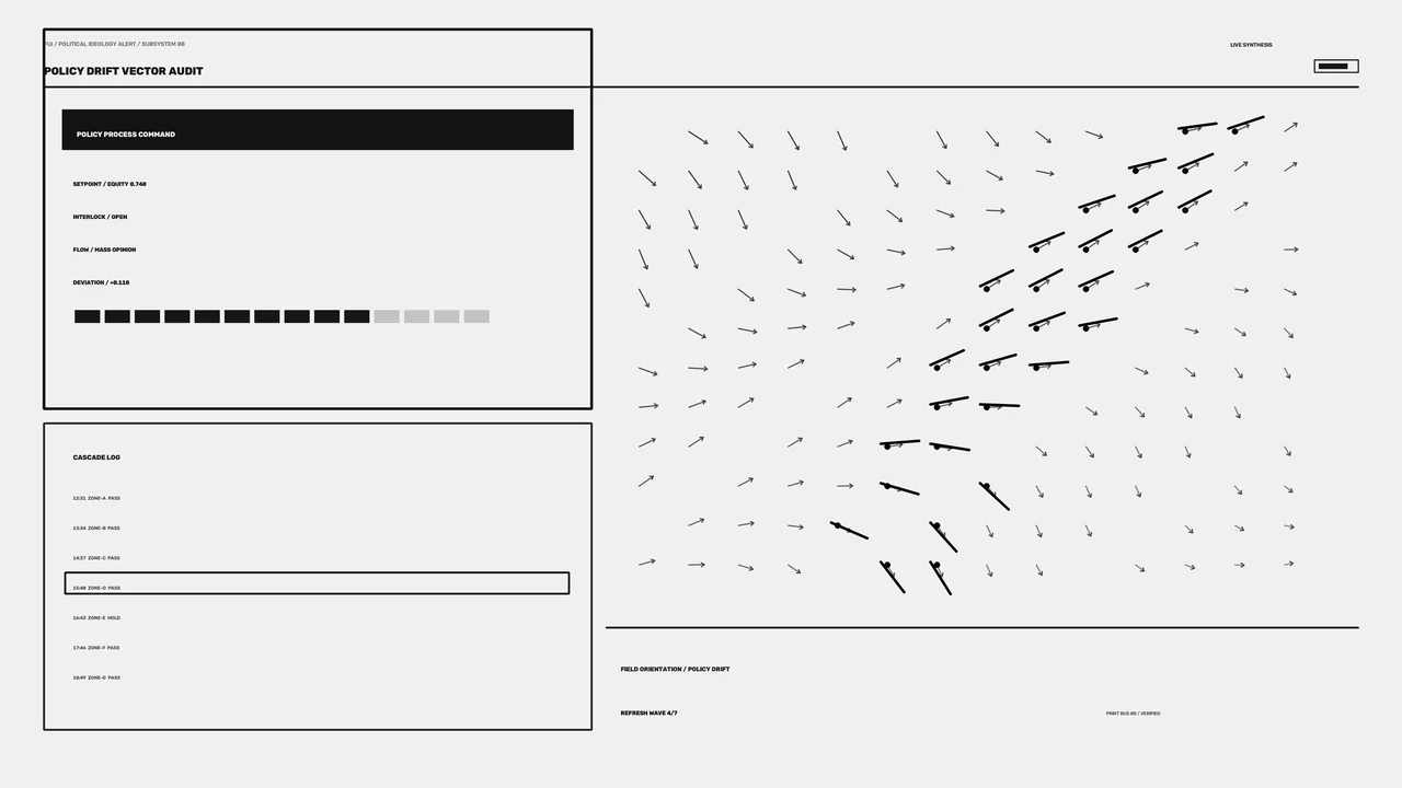 Monochrome Policy Drift Vector Audit HUD