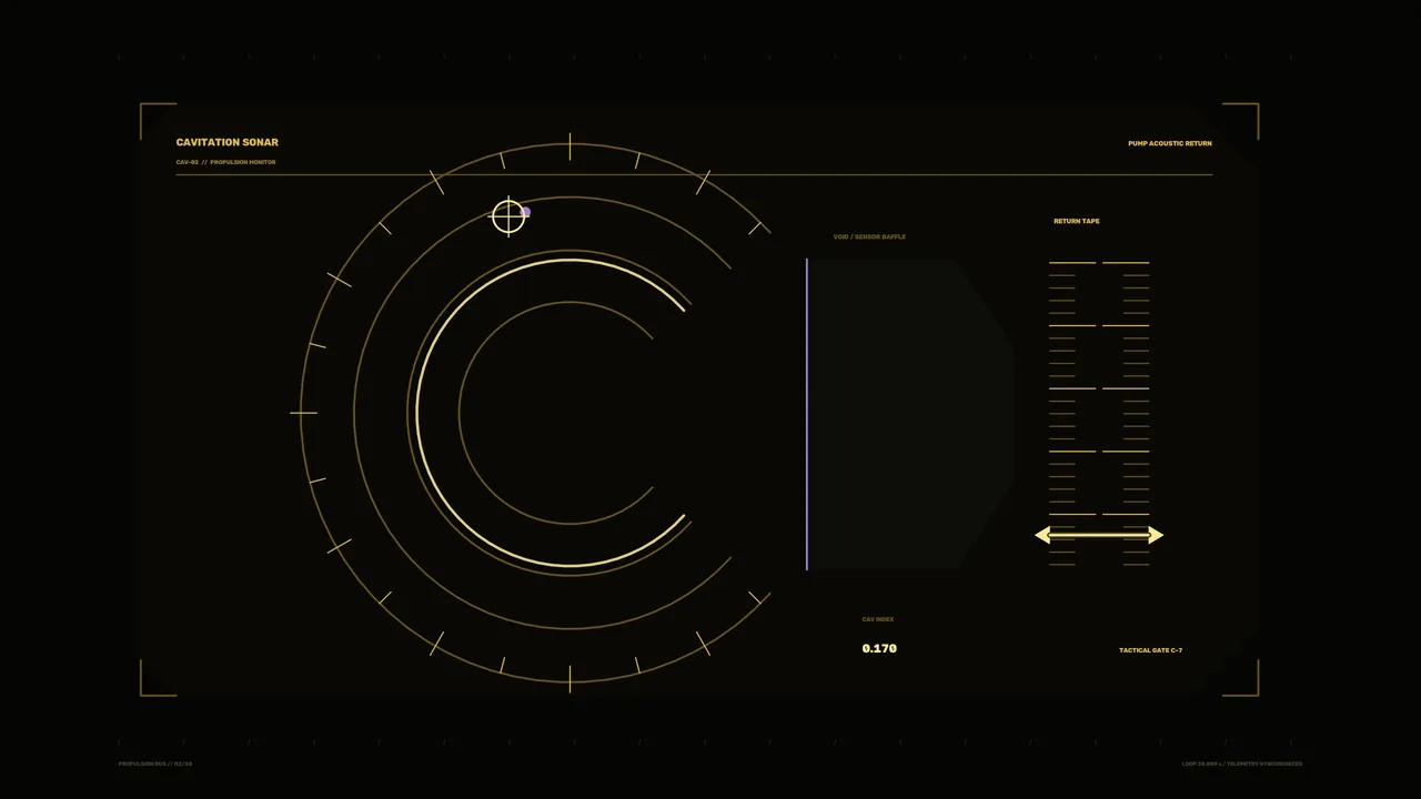 Cavitation Sonar Propulsion HUD 4K Sci-Fi Wallpaper
