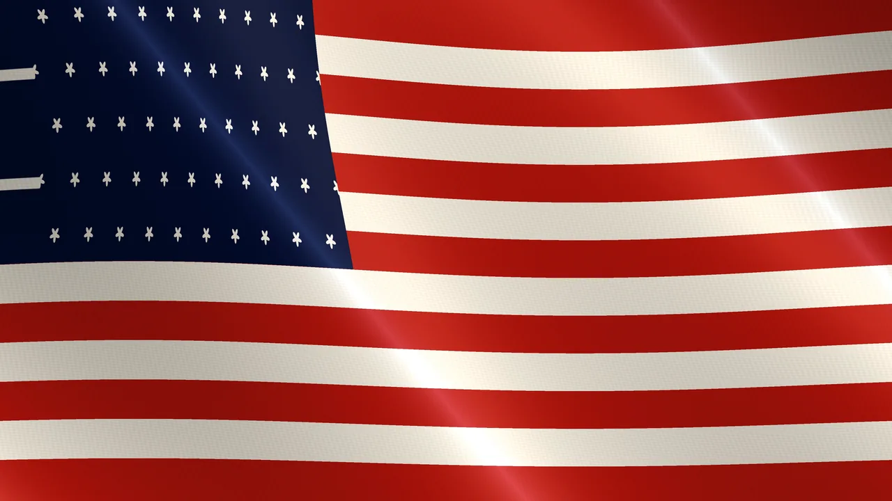 Folded American Flag Fabric 4K Wallpaper