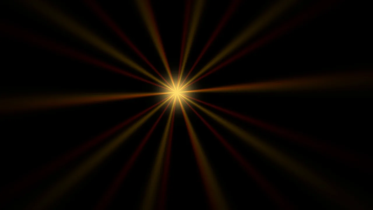 Sci-Fi HUD Screen Graphic with Red and Gold Radial Flare