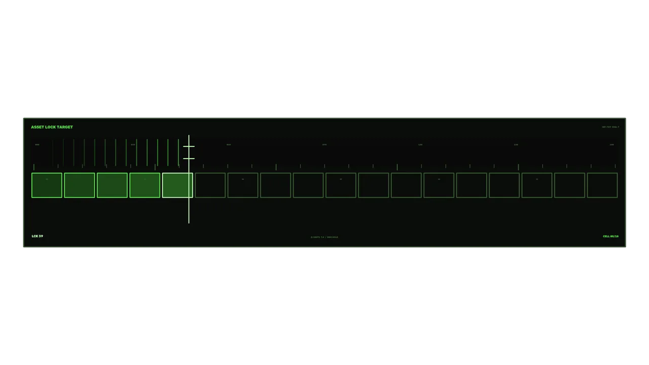 Green Asset Lock Target HUD Interface 4K Wallpaper