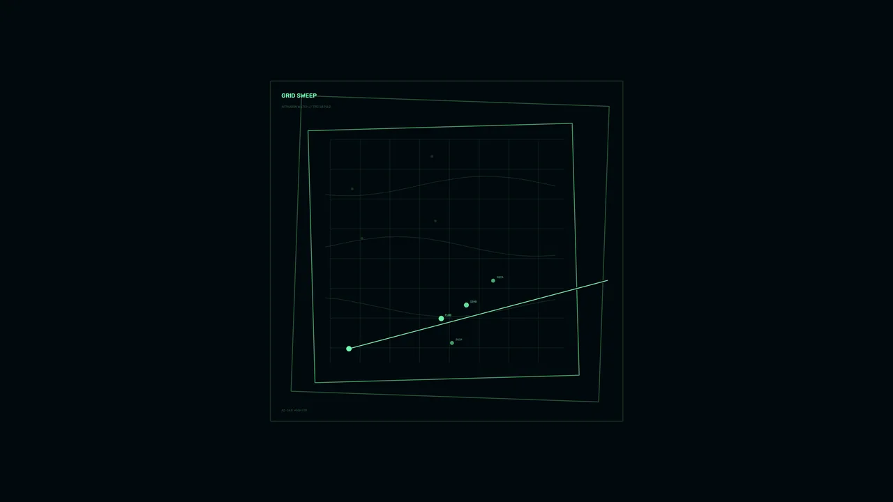 Green Telemetry Grid HUD Dashboard 4K Wallpaper