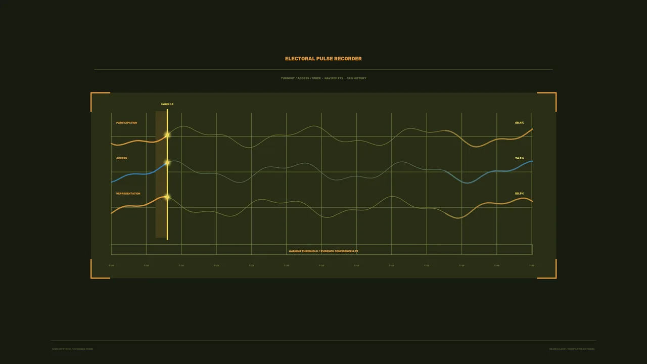 Electoral Pulse Recorder HUD 4K Sci-Fi Wallpaper