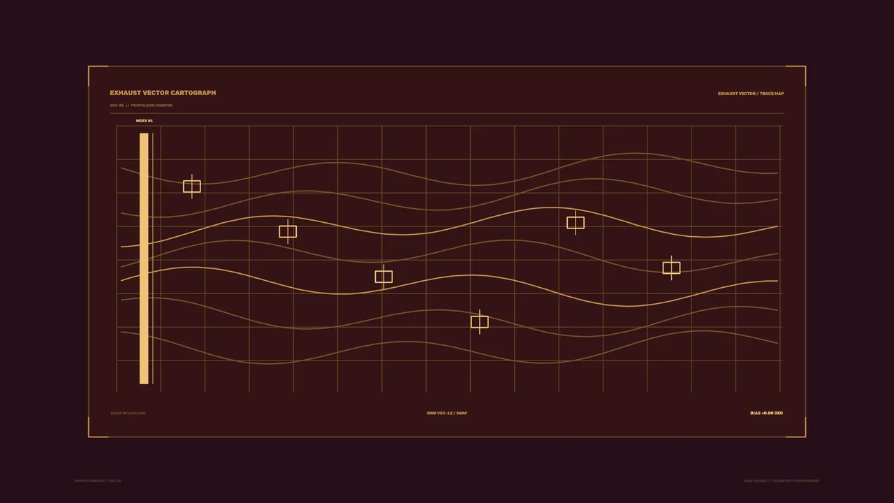 Exhaust Vector Telemetry HUD 4K Sci-Fi Wallpaper