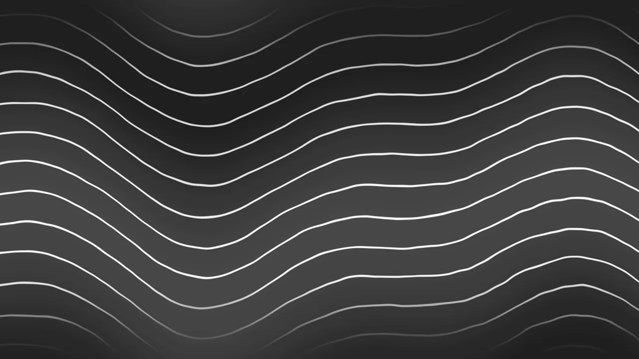Monochrome Contour Line Pattern on Dark 4K Wallpaper