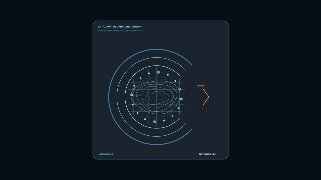 Adaptive Grid Cartograph Sci-Fi HUD Wallpaper 4K