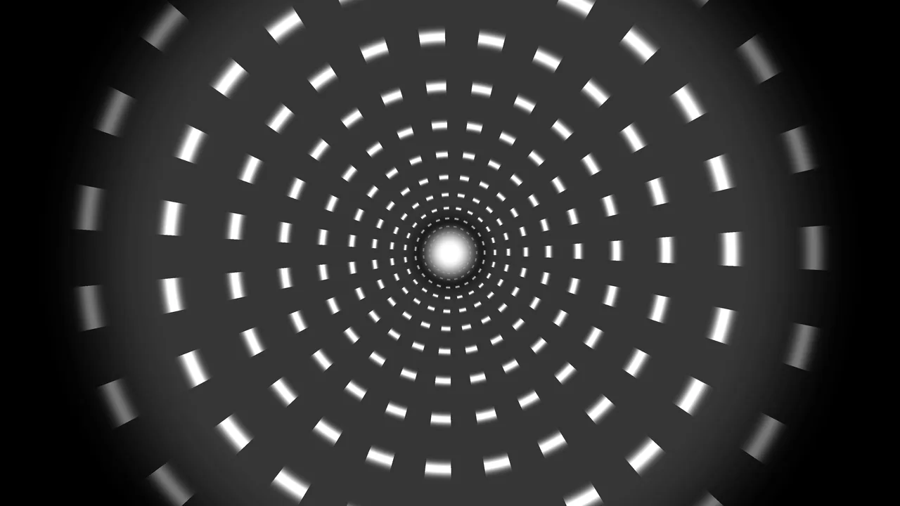 Black and White Radial Scanner HUD 4K Wallpaper