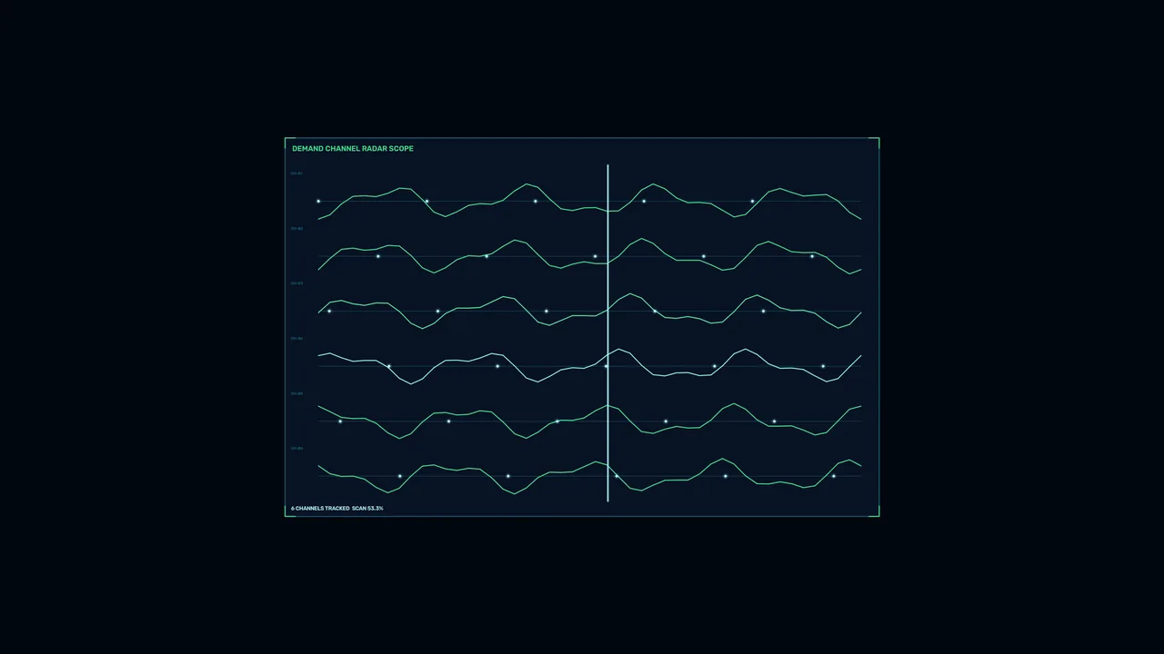Demand Channel Radar Scope HUD Dashboard 4K Sci-Fi Wallpaper