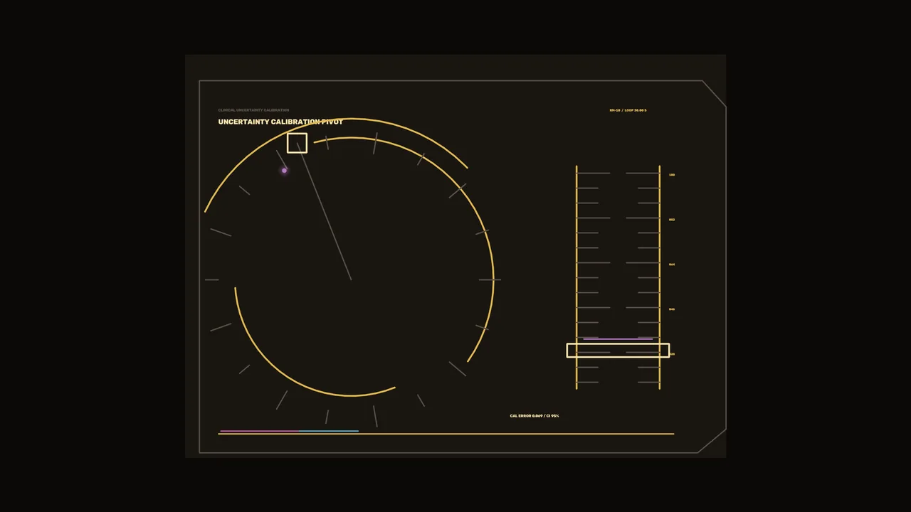 Uncertainty Calibration Pivot HUD, 4K Sci-Fi Wallpaper