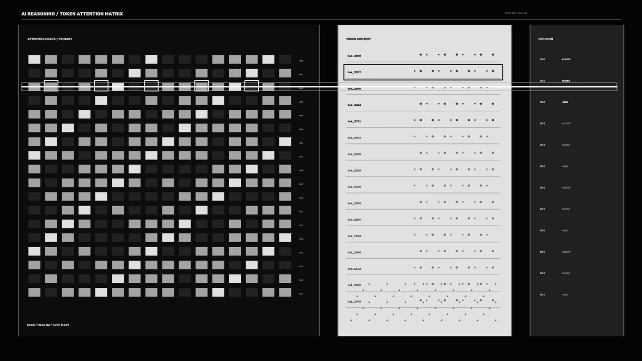 Monochrome Token Matrix Sci-Fi HUD Dashboard 4K Wallpaper