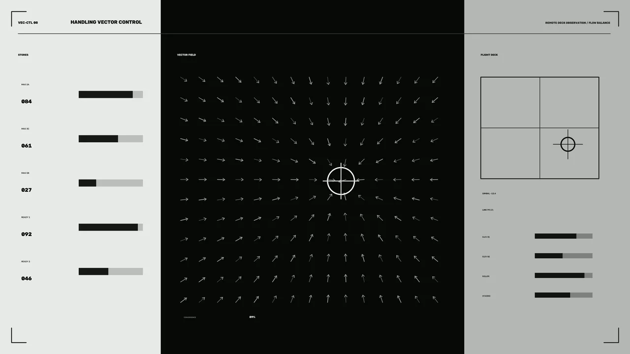 4K Sci-Fi Vector Control HUD Wallpaper with Telemetry Dashboard