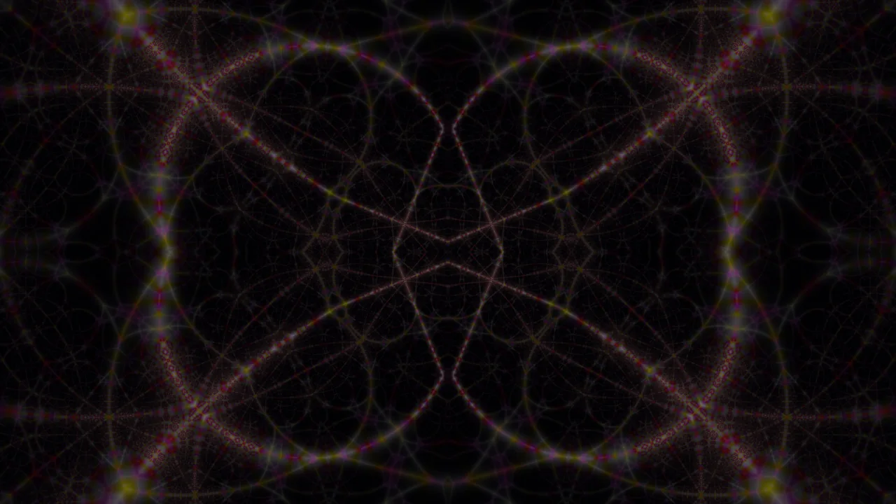 Dark Symmetrical Chromatic Geometric Texture 4K Wallpaper