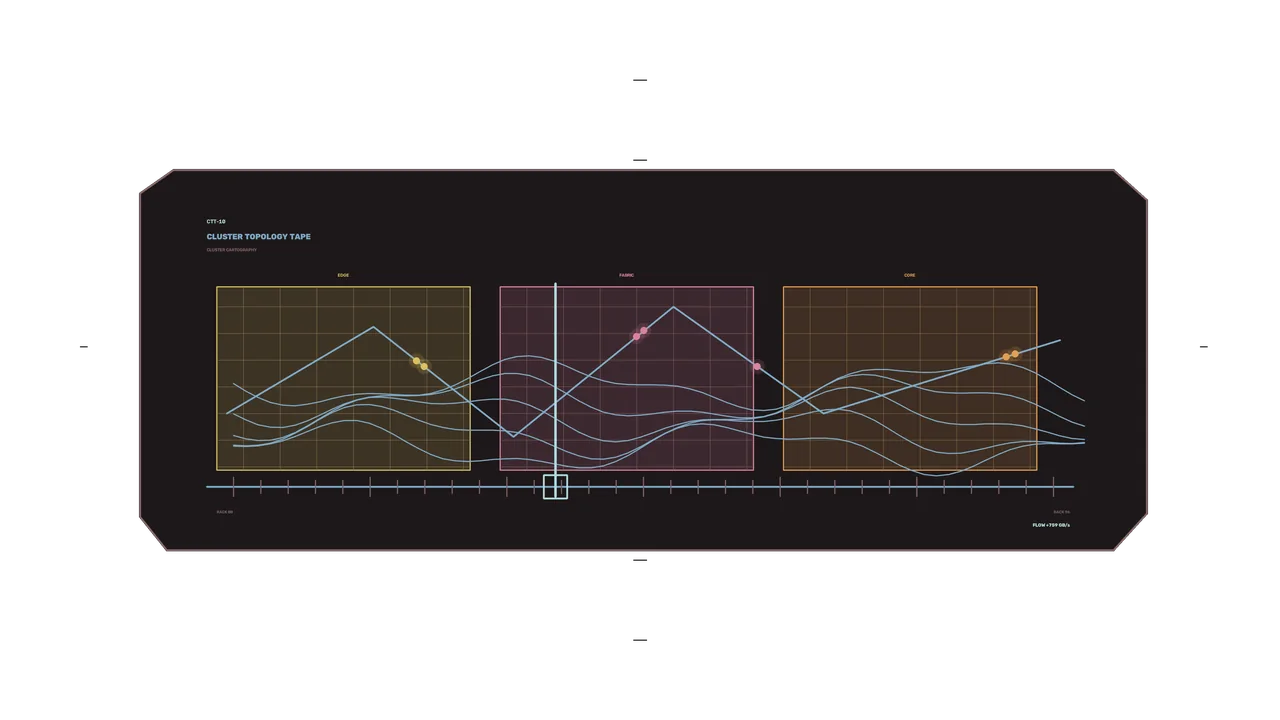 Cluster Topology Telemetry HUD 4K Sci-Fi Wallpaper
