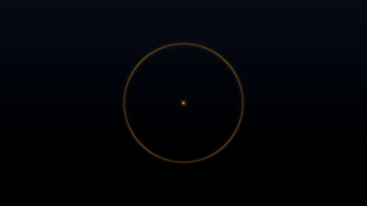 Minimal Orange Circular Scanner HUD with Central Marker 4K Wallpaper