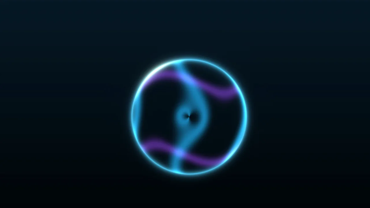 Circular Cyan and Violet Scanner HUD Wallpaper