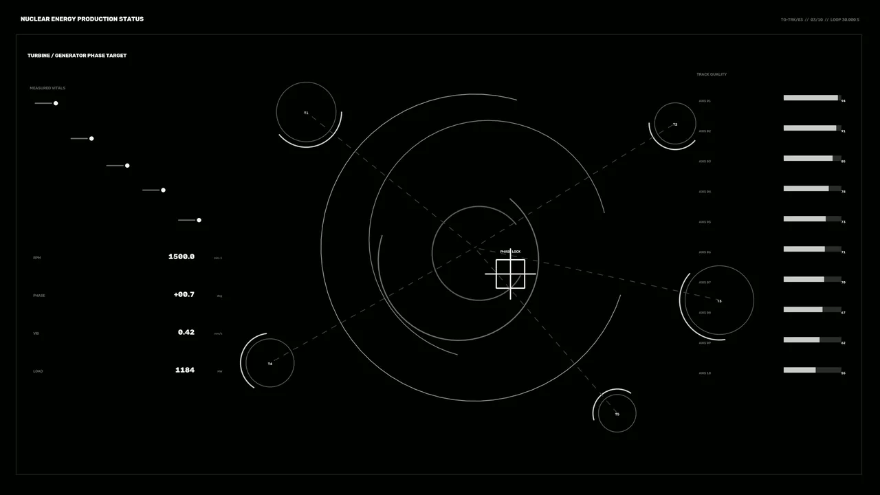 Nuclear Energy Production Status HUD 4K Wallpaper