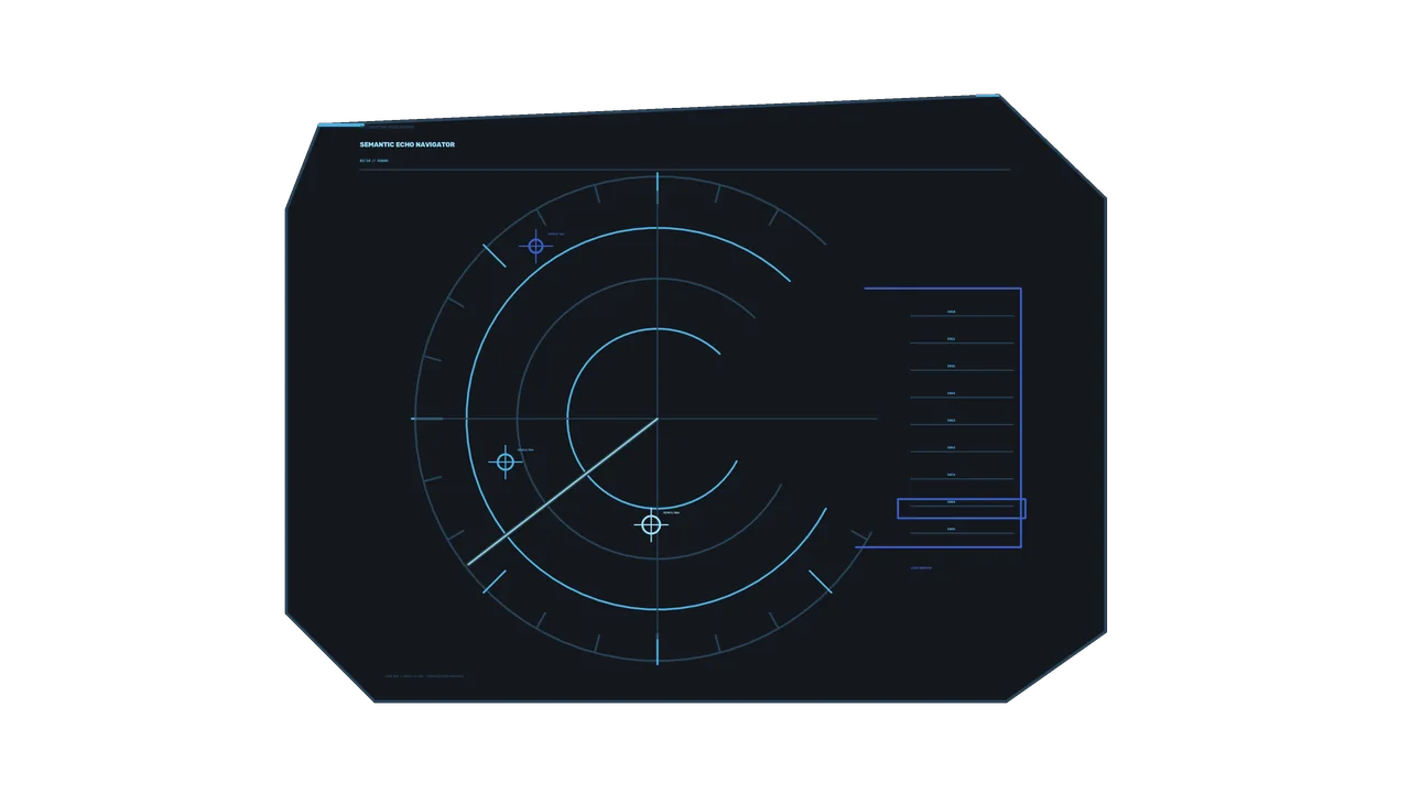 Cyan Circular Telemetry Scanner HUD with Octagonal Frame
