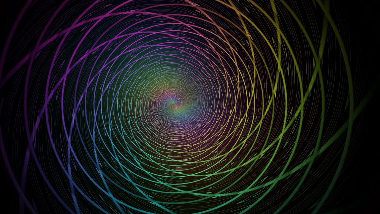 Multicolor Radial Spiral Vortex 4K Wallpaper