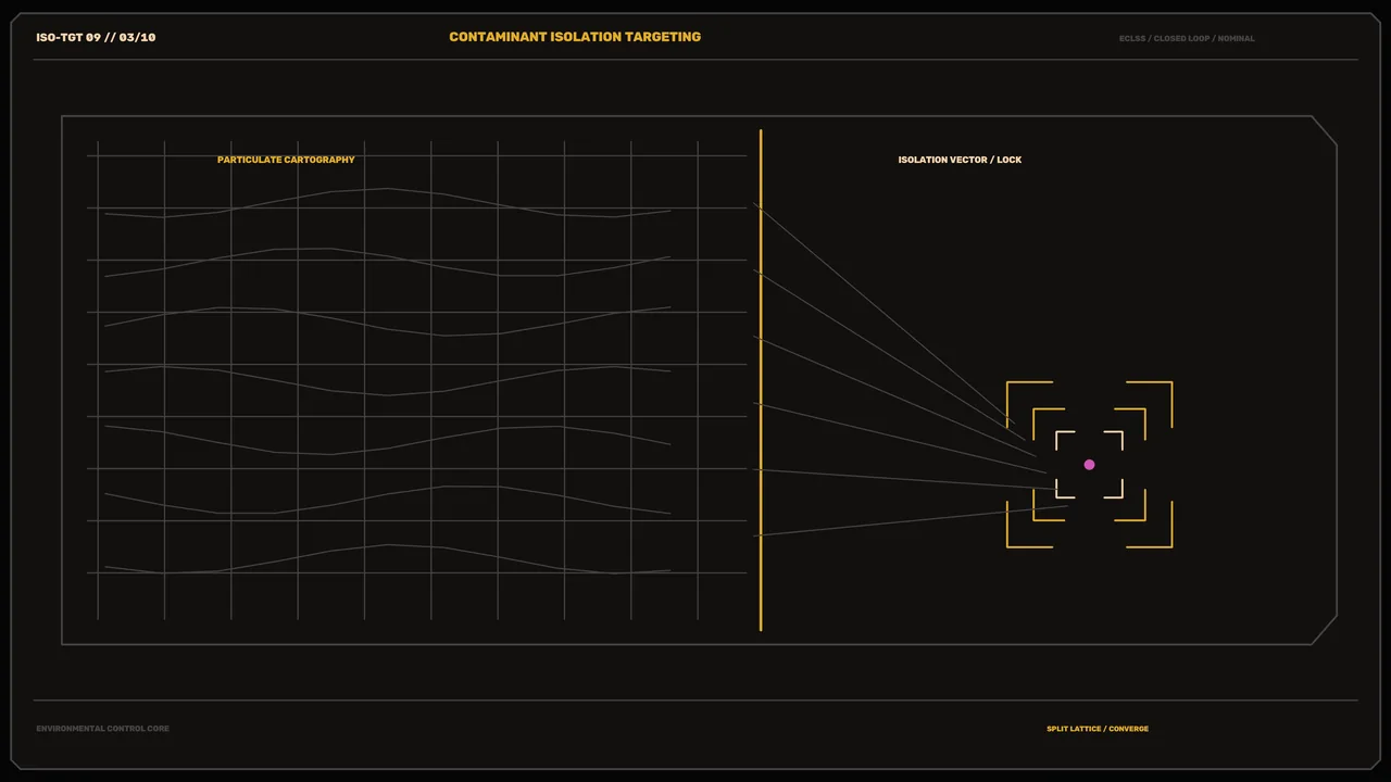 Contaminant Isolation Targeting HUD — Particle Cartography and Vector Lock 4K