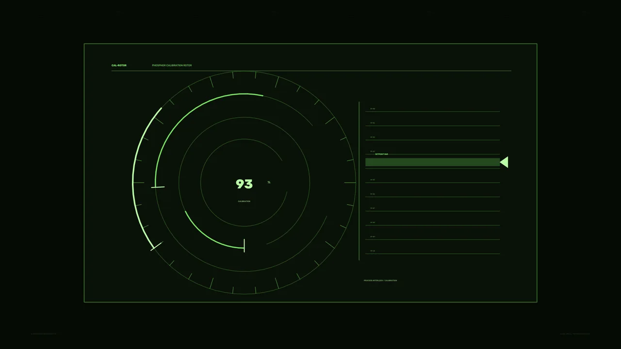 Green Calibration Gauge HUD 4K Wallpaper