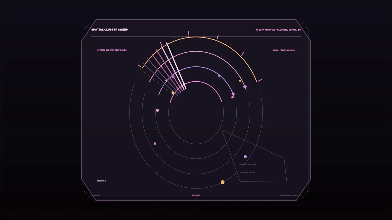 Sci-Fi Spatial Cluster Scanner HUD Dashboard 4K Wallpaper