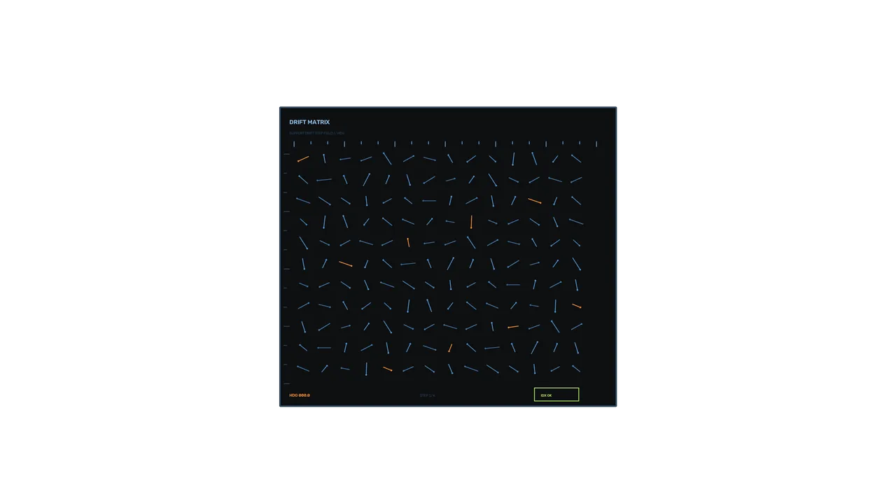 Drift Matrix Vector Data HUD 4K Wallpaper