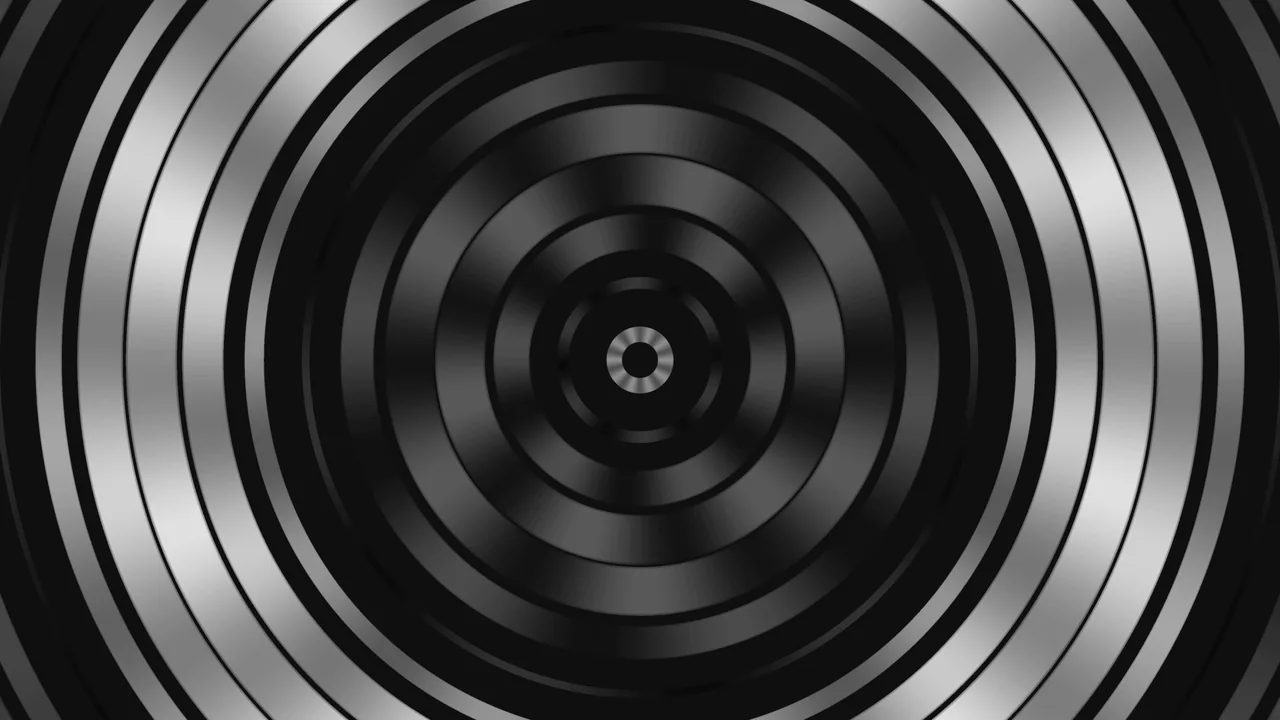 Monochrome Concentric Ring Geometry 4K Wallpaper