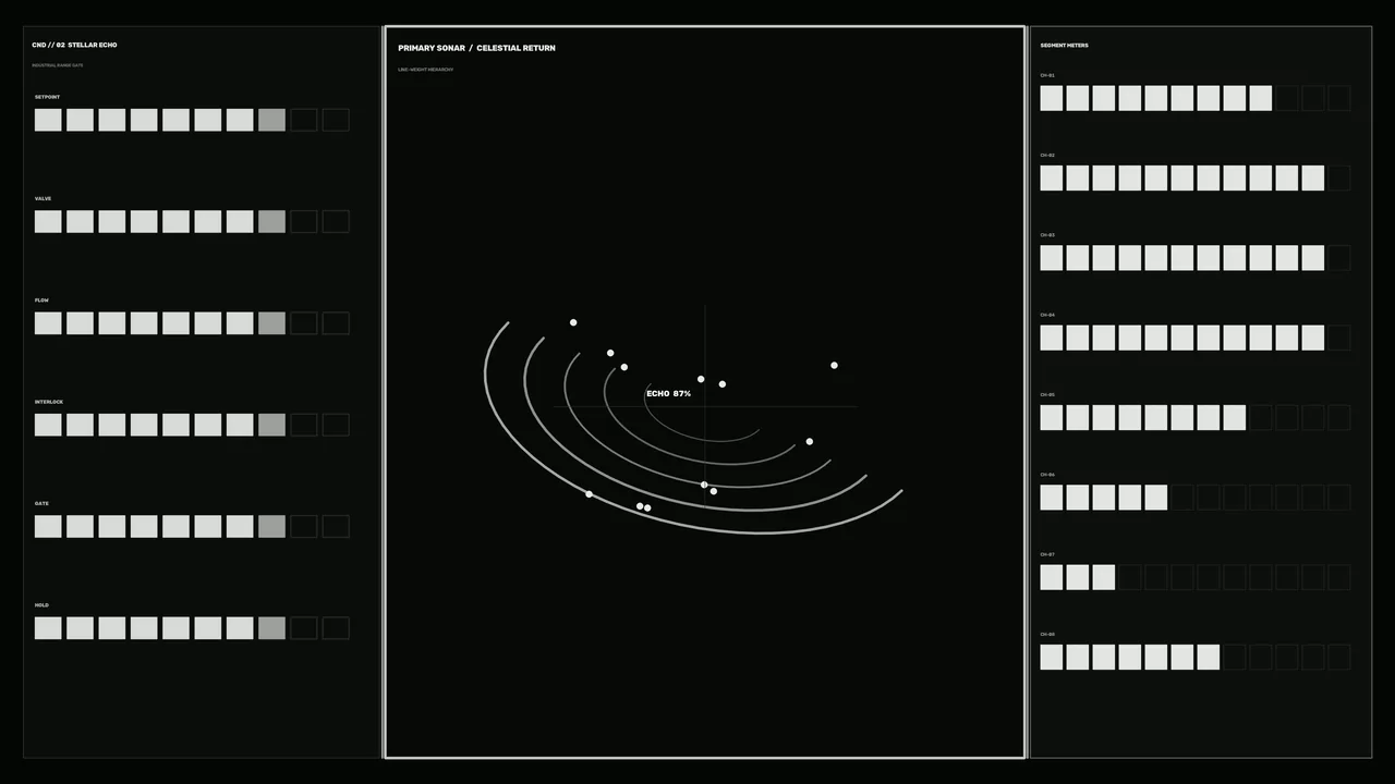 Celestial Sonar Navigation HUD Dashboard 4K Wallpaper