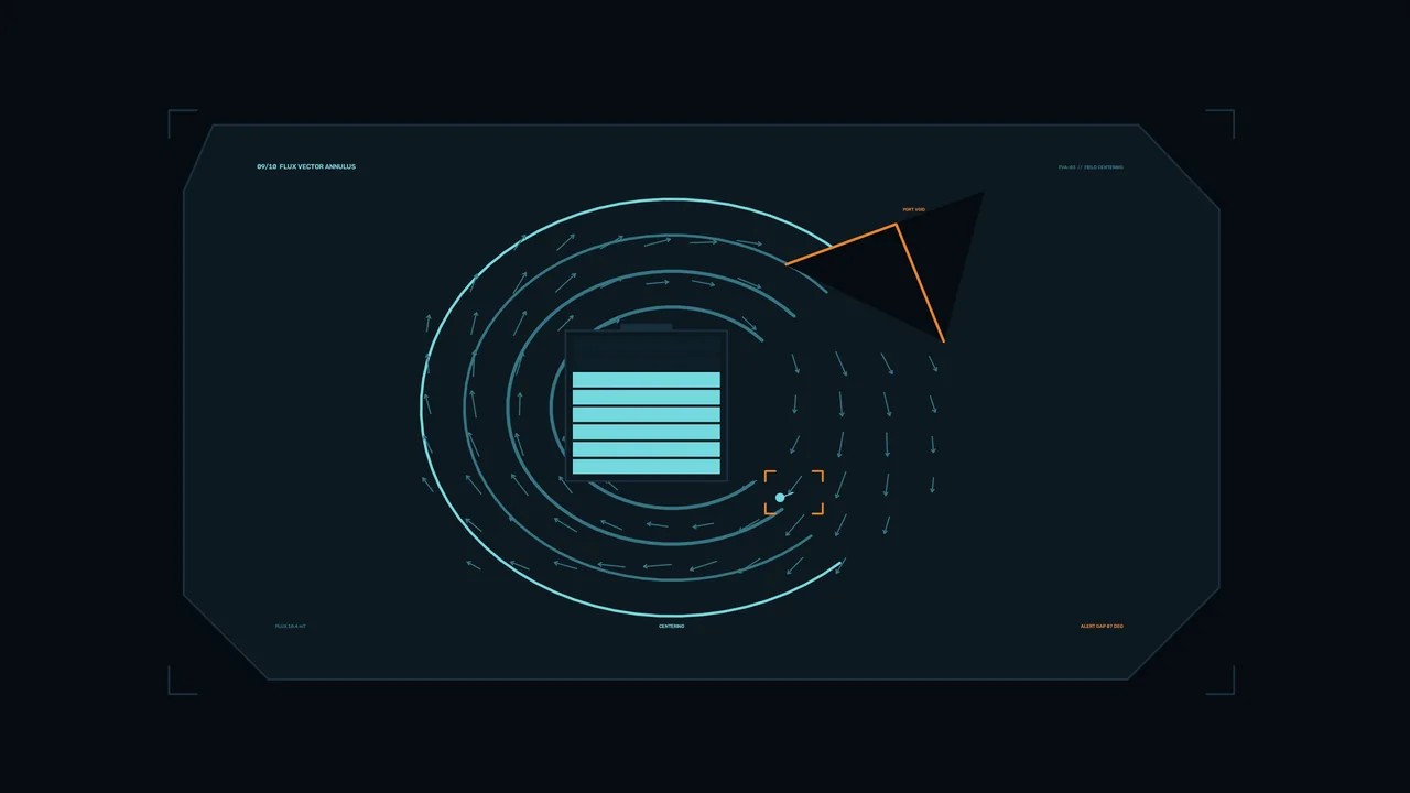 Sci-Fi Battery Charging Alert HUD with Circular Telemetry Rings, 4K Wallpaper