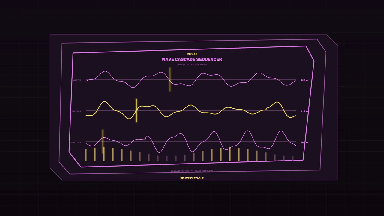 Power Distribution Waveform Sequencer HUD 4K Wallpaper