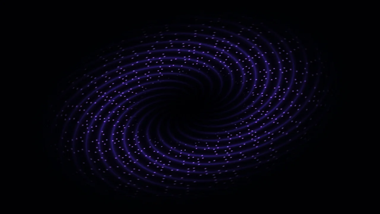 Purple Elliptical Scanner HUD with Concentric Dotted Rings