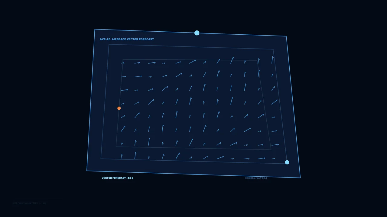 Sci-Fi Airspace Vector Forecast HUD Wallpaper
