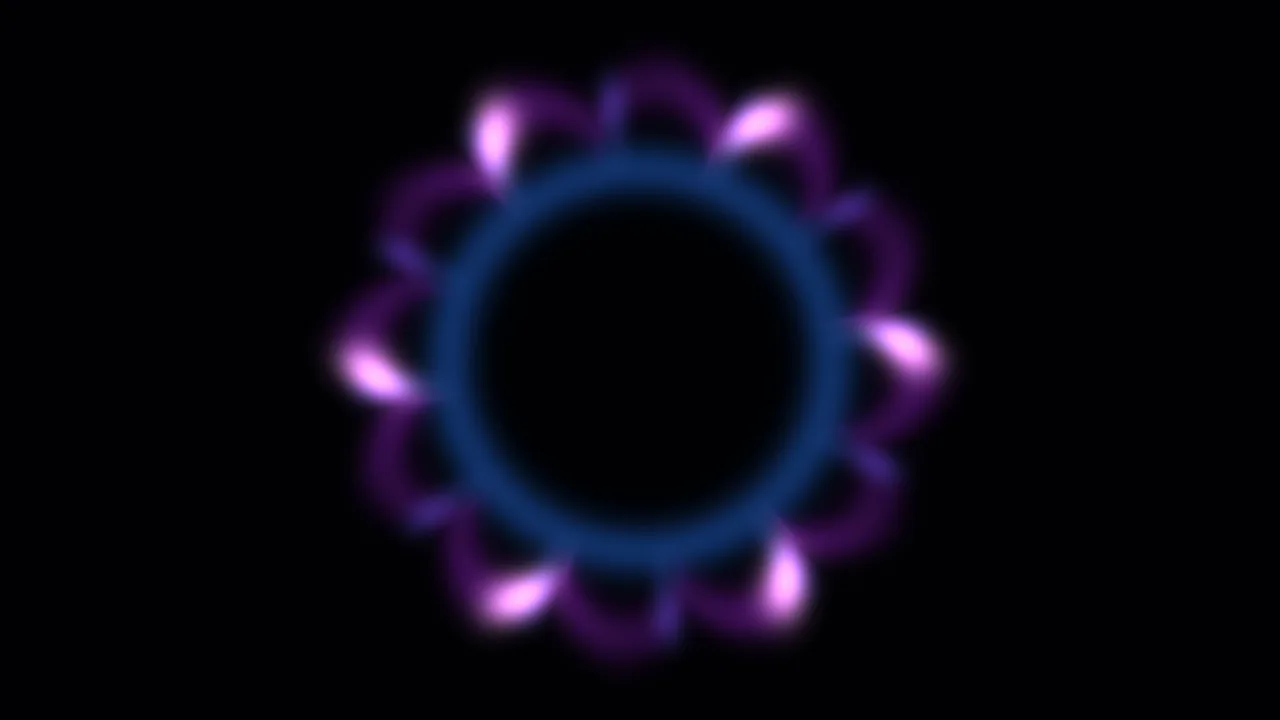 Blue Violet Halo Ring on Black 4K Wallpaper