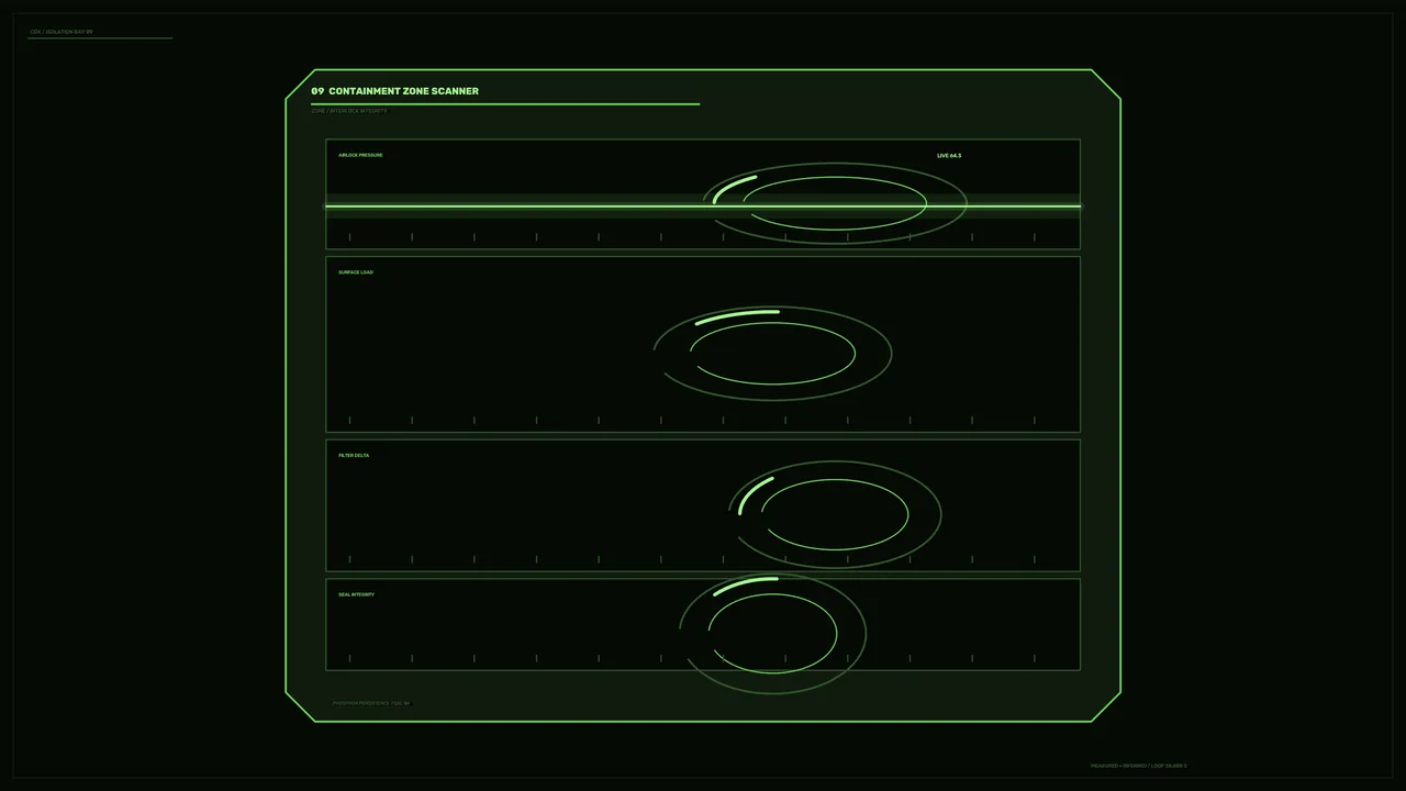 Containment Zone Scanner Diagnostic HUD 4K Wallpaper
