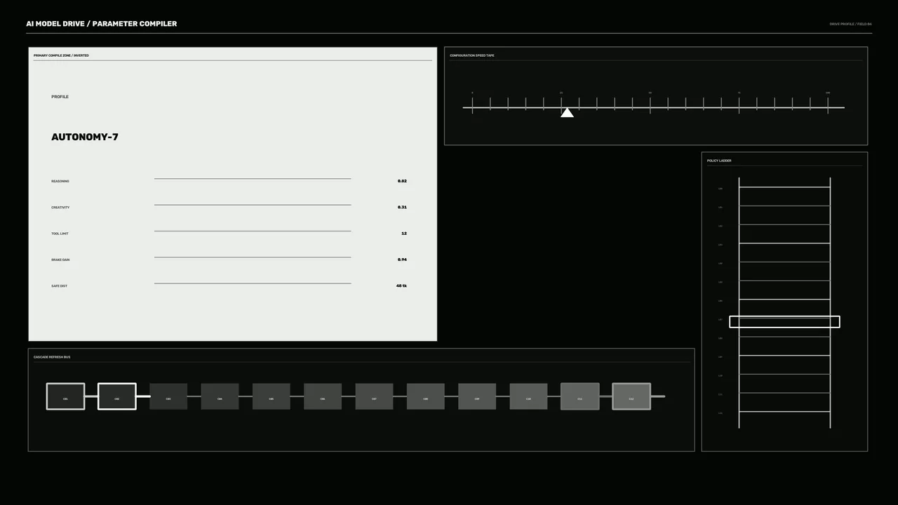 Monochrome Sci-Fi Configuration Control HUD Dashboard 4K Wallpaper