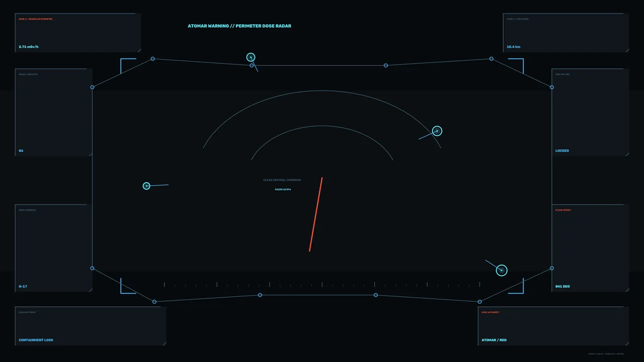 Fictional Radiation Dose Radar HUD 4K Wallpaper