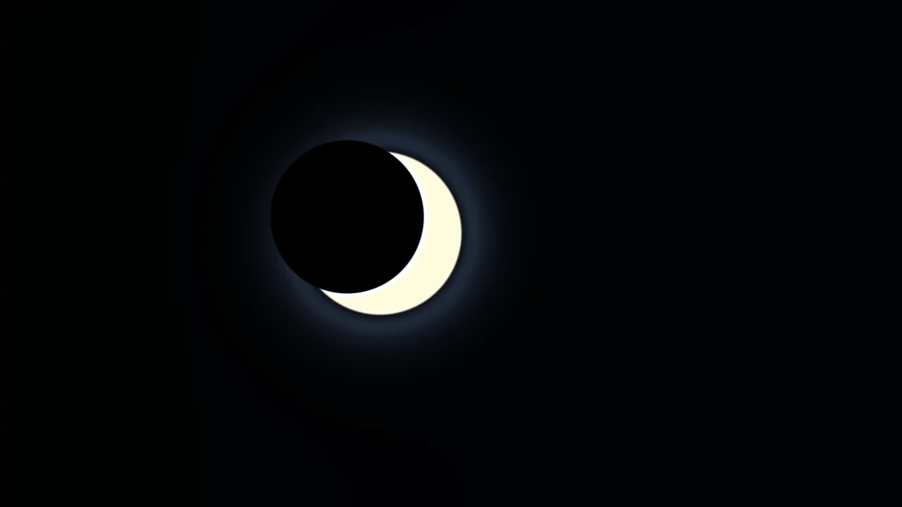 Dark Sci-Fi HUD-Style Eclipse Radial Light 4K Wallpaper