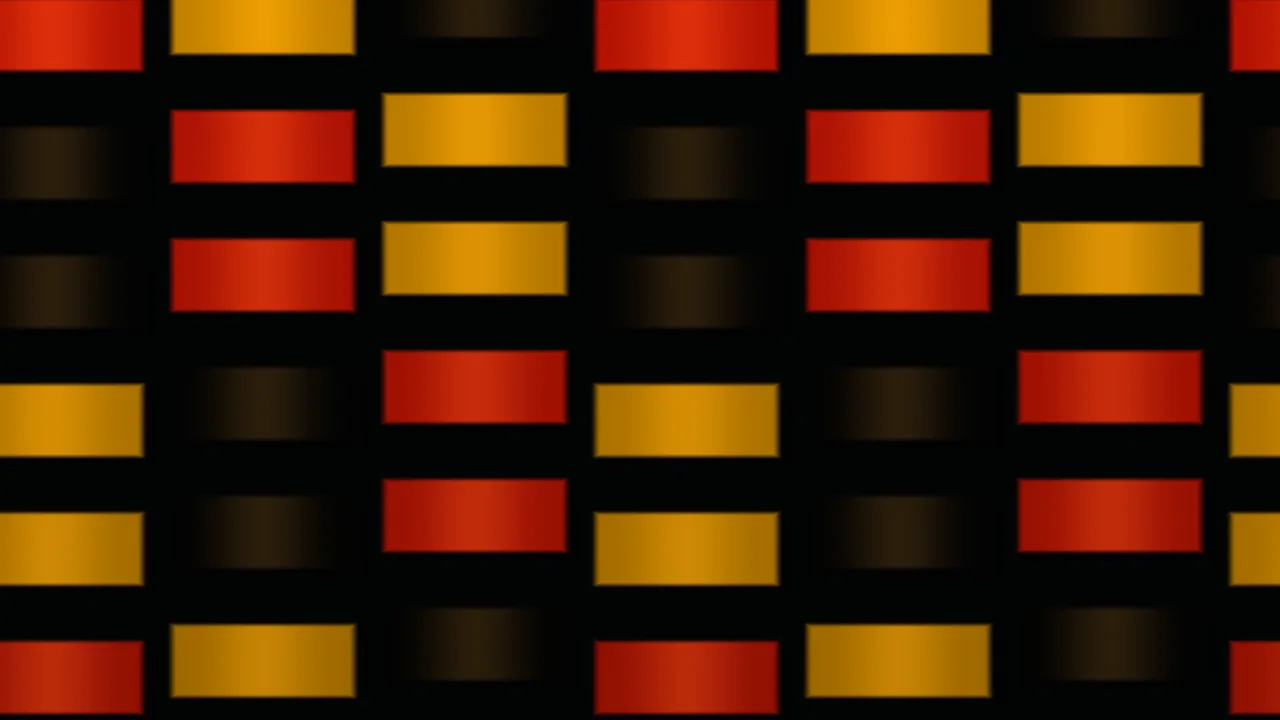 Red, Gold and Black Rectangular Grid 4K Wallpaper