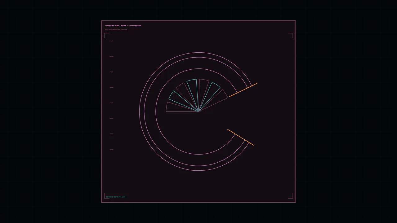 Futuristic Circular Radar HUD 4K Sci-Fi Screen Graphic
