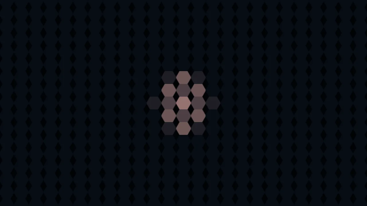 Centered Hexagonal Mosaic on a Dark Diamond Pattern