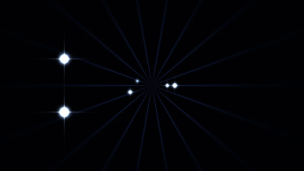White Starburst Lights and Blue Radial Rays 4K Wallpaper