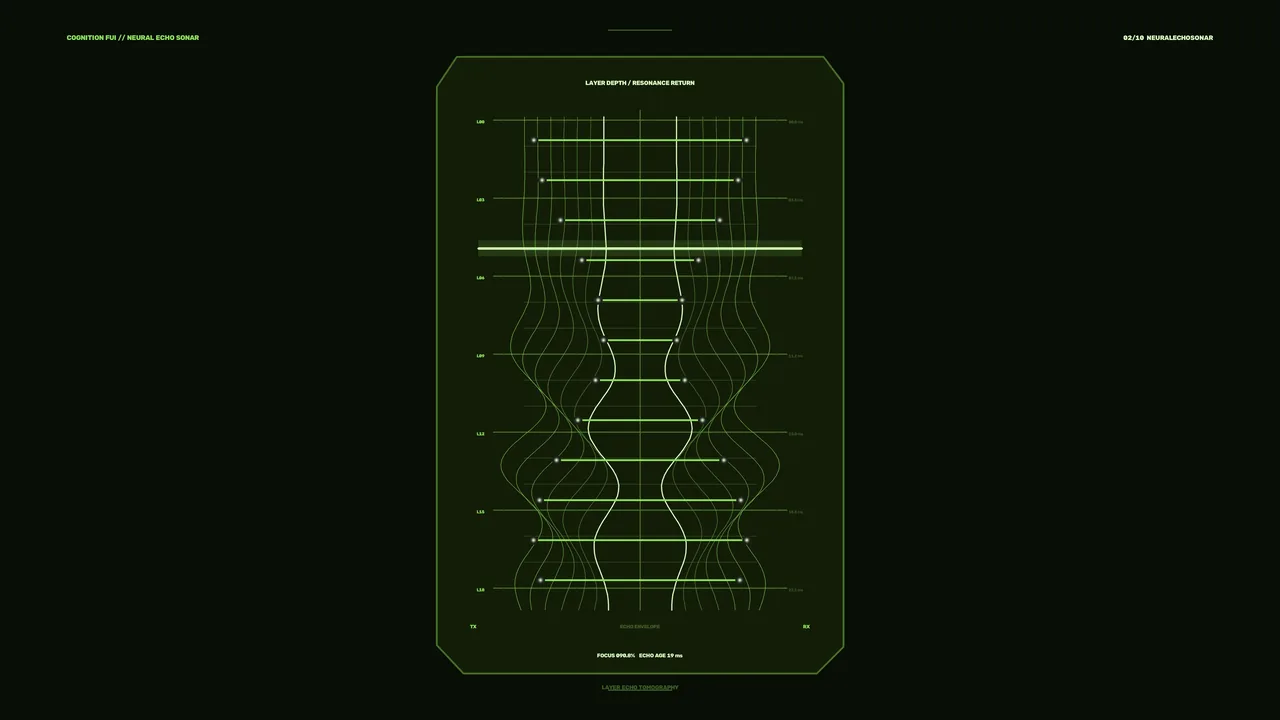 Green Echo Sonar Telemetry HUD 4K Wallpaper